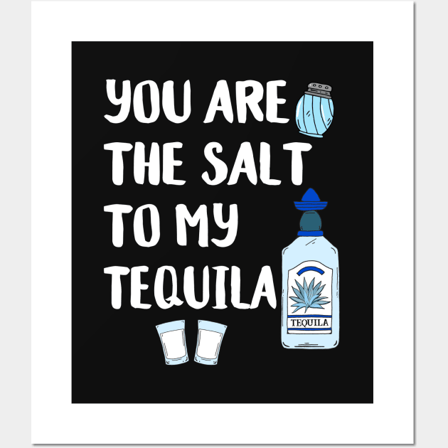 Perfect Match Funny Tequila Quote Wall Art by HotHibiscus